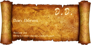 Dan Dénes névjegykártya