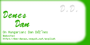 denes dan business card